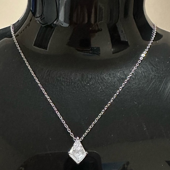 925 real silver Jewelry - Sterling 925 Silver Necklace in White Diamond Cut CZ